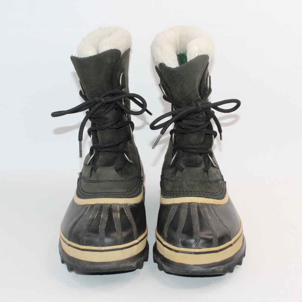 Sorel Gray Suede Waterproof Caribou Snow Duck Boot #136 - Picture 3 of 8